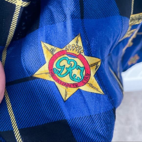 Vintage Pleated Atlantic Star Plaid Luxe Print Midi Skirt size S/M 6/8 small - Picture 3 of 8